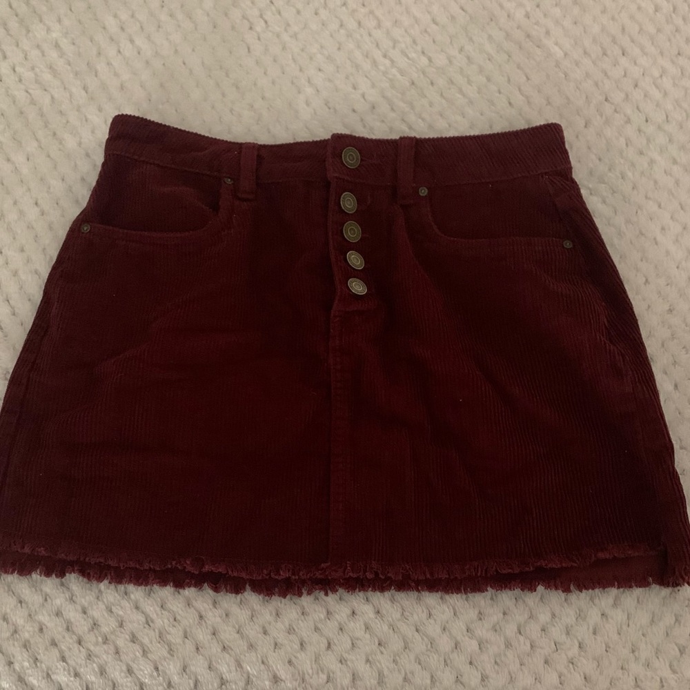 Red 5 button skirt
